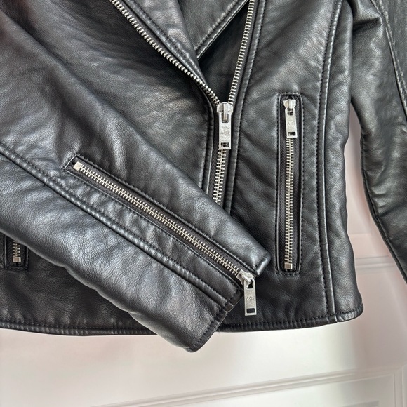 Abercrombie & Fitch Black Faux Leather Moto Jacket - Picture 4 of 9